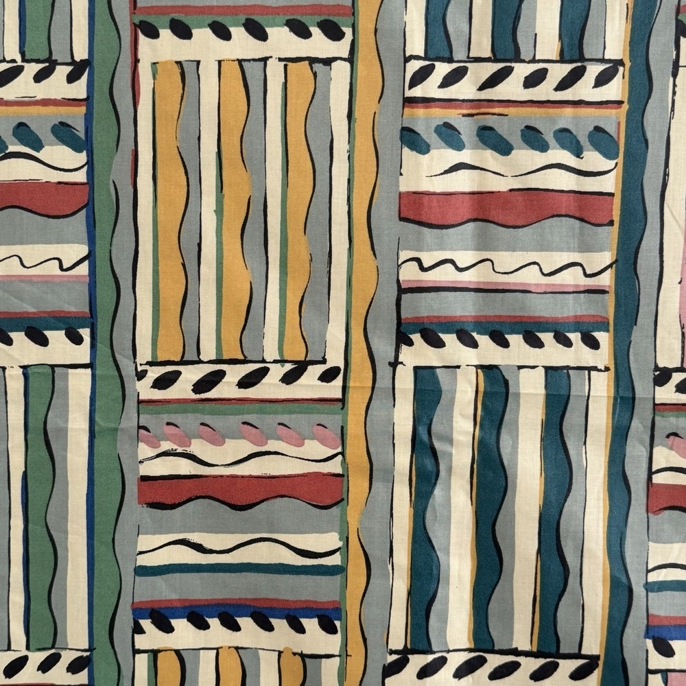 Vintage Fabric Collier Campbell Kaufmann 80s Drapery Upholstery 5.25 yds x 55" W